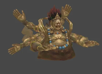 半身佛像怪   3d模型
