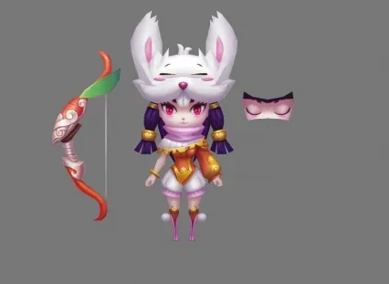 玉兔3d模型 射手 弓箭手