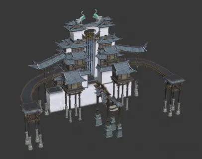 主殿 3D模型