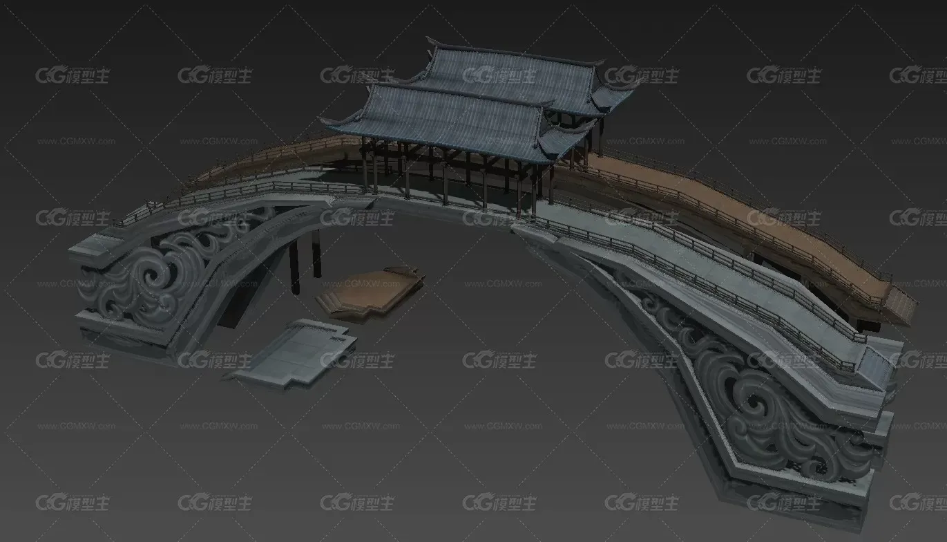 桥楼 3D模型-1