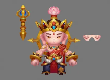 普贤菩萨3d模型