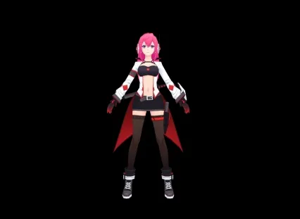 二次元 戴耳机女