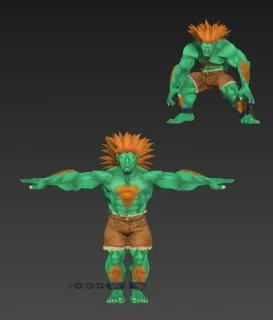 街霸 绿皮哥 3D模型