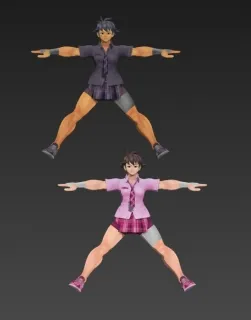 街霸 学生妹 3D模型