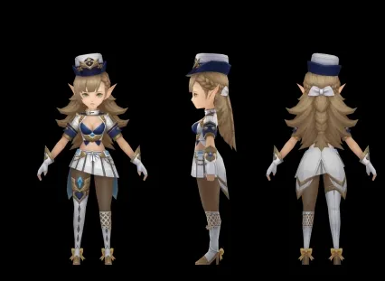 q版警察时装女   3d模型