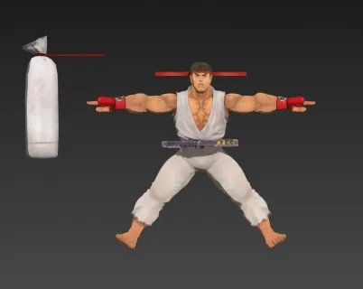 街霸 白衣拳手 3D模型