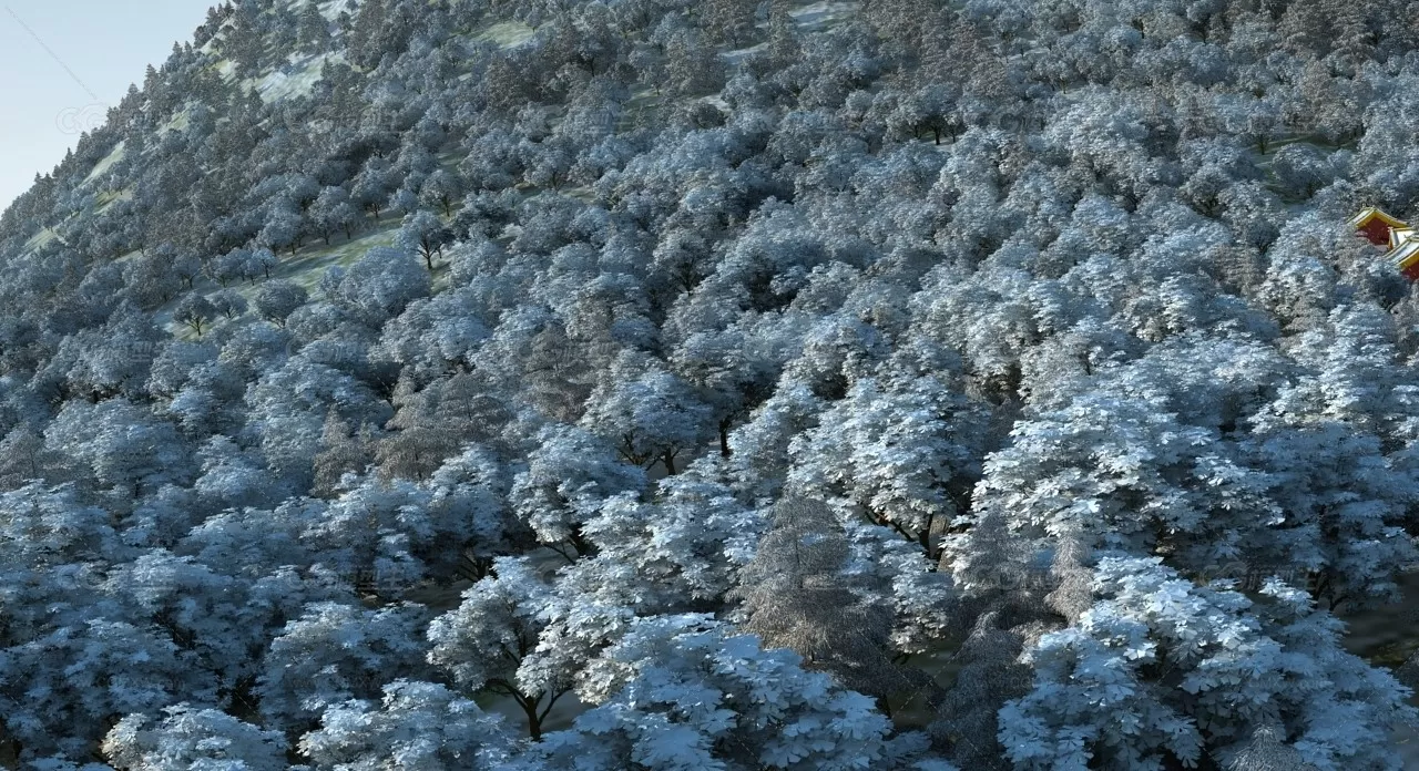 影视动画级别 古建寺庙 雪景 贴图 代理齐全 高精度3Dmax模型-4