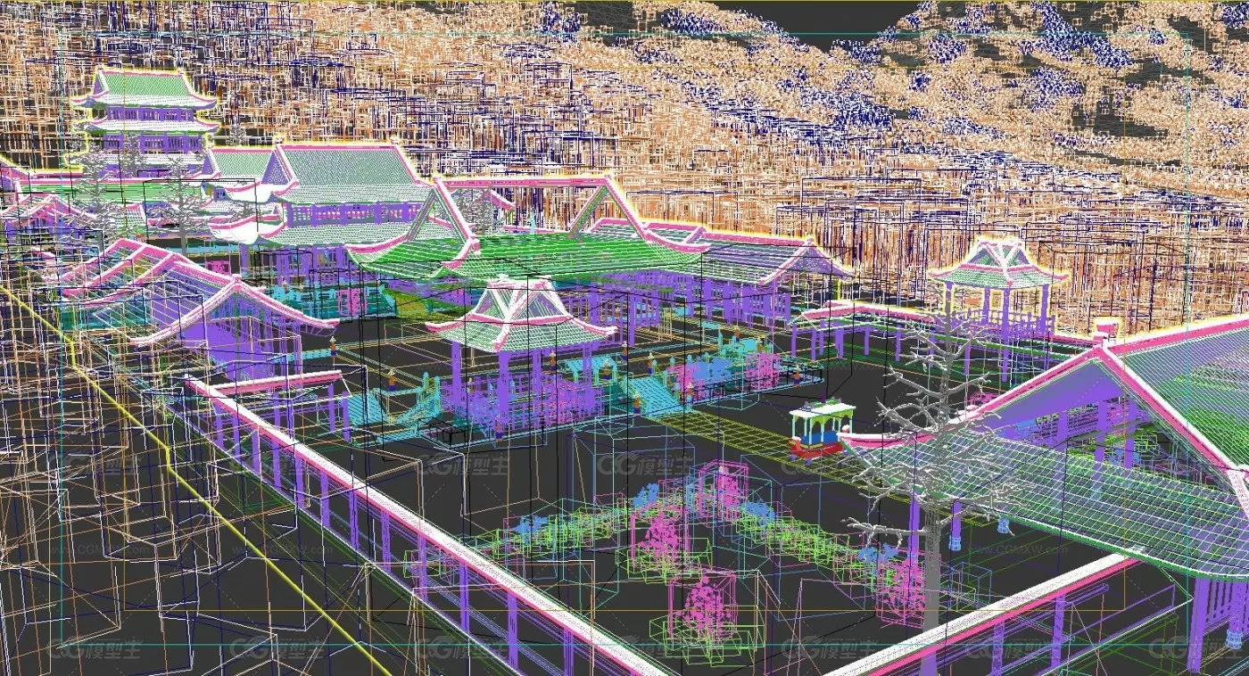 影视动画级别 古建寺庙 雪景 贴图 代理齐全 高精度3Dmax模型-6