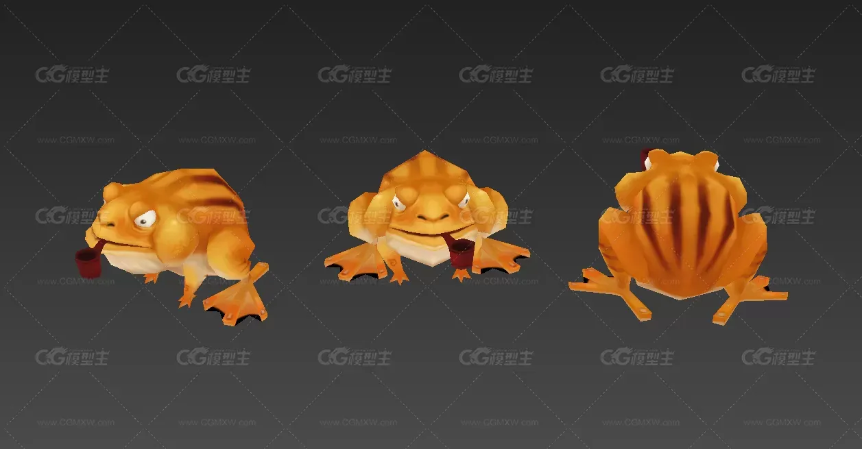 抽烟的蛙  3d模型-1