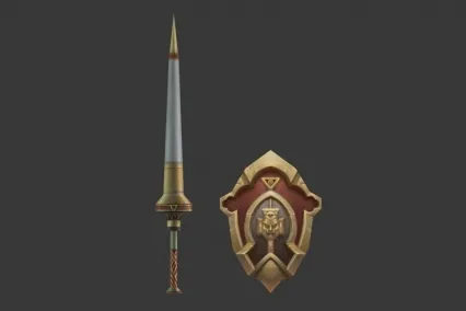 尖枪骑士盾 cg模型
