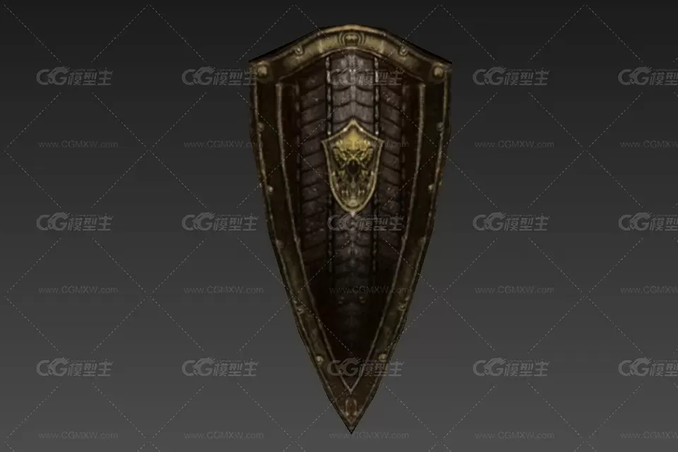 蛟皮盾 CG模型-1