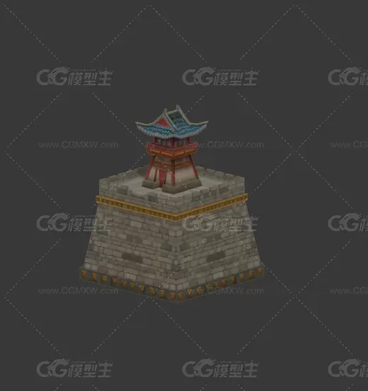 天堡寨3d模型-1