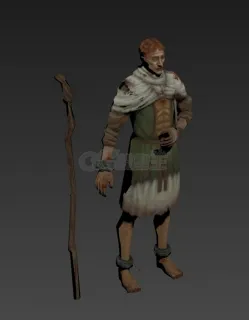 伤残士兵 3D模型