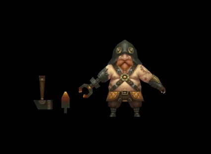 矮人铁匠   3d模型