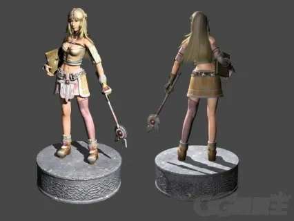 女战士 CG模型