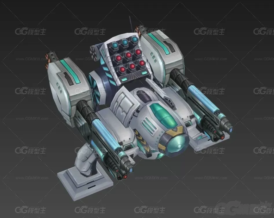 科幻发射器 3D模型-1