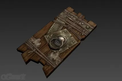 木片盾 CG模型