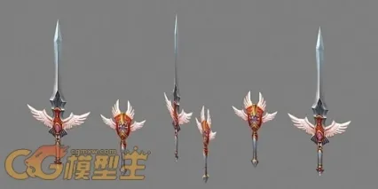 羽剑羽盾 3d模型