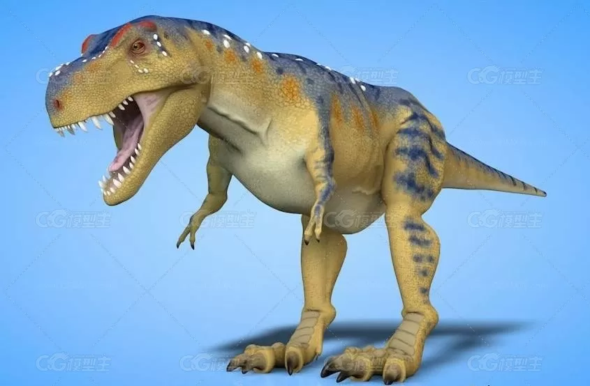 C4D暴龙变种模型含绑定Tyrannosaurus variant-1