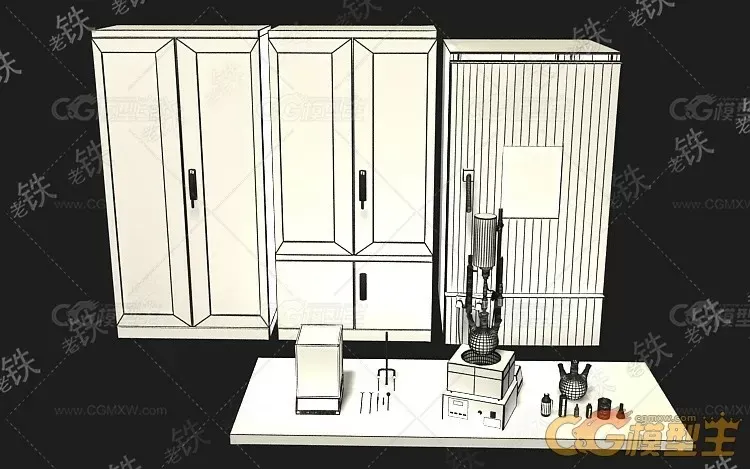 3dmax2011各种实验室化学仪器器材集合四无贴图-2