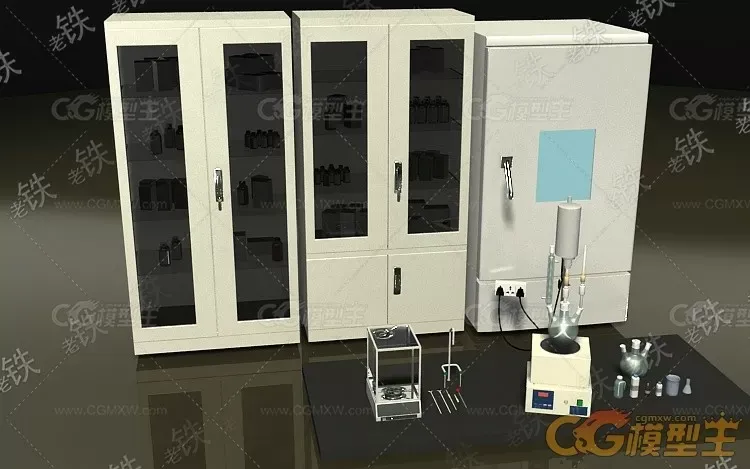 3dmax2011各种实验室化学仪器器材集合四无贴图-4