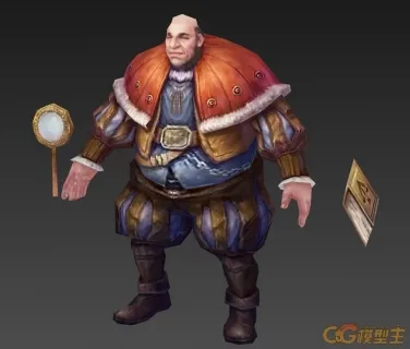 胖子管理员 3D模型