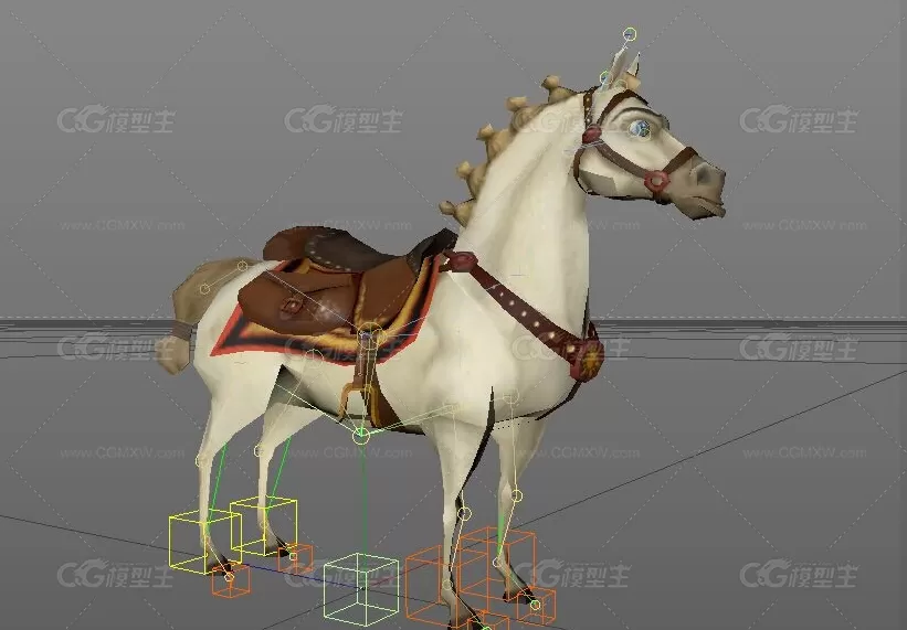 马匹模型含绑定Horse Rig-1