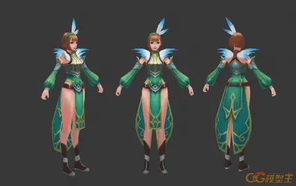 羽毛装 3d模型