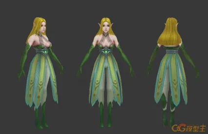 绿衣女精灵3d模型