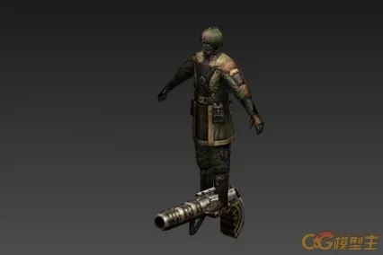生化重机枪兵 3D模型