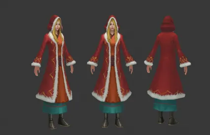 红袍女3d模型