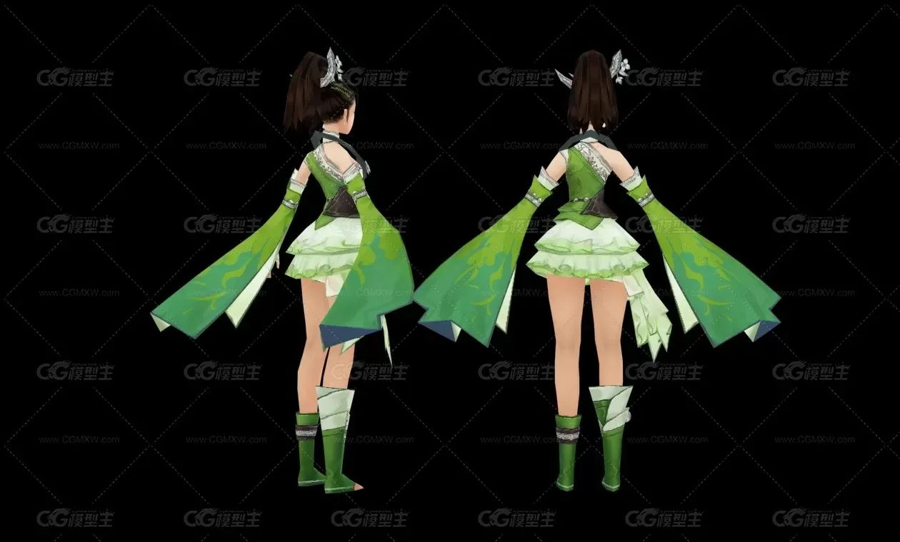 剑侠情缘手游绿衣服女侠NPC-2