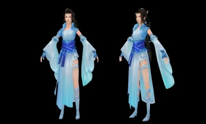 剑侠情缘手游成女长歌蓝衣