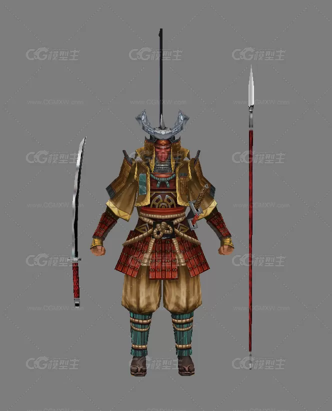 高级武士3d模型-3