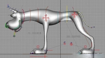 Maya模型 狗的绑定文件 CG模型