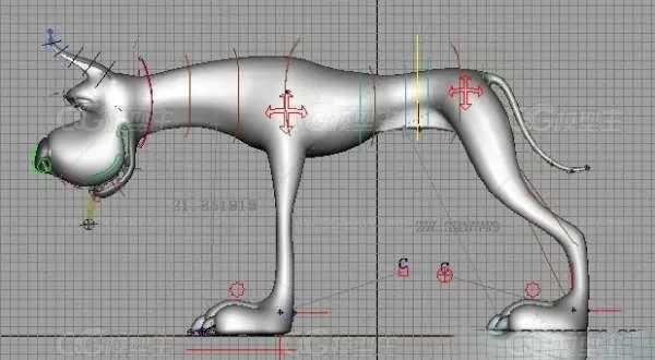 Maya模型 狗的绑定文件 CG模型-1