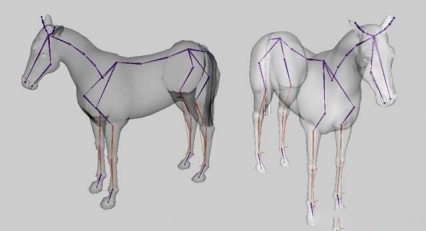 四足机械生物行走动画 3D模型