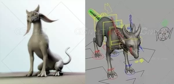 四足模型一匹马 cg模型-1