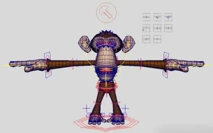 已经做了绑定的可爱的猩猩模型 cg模型