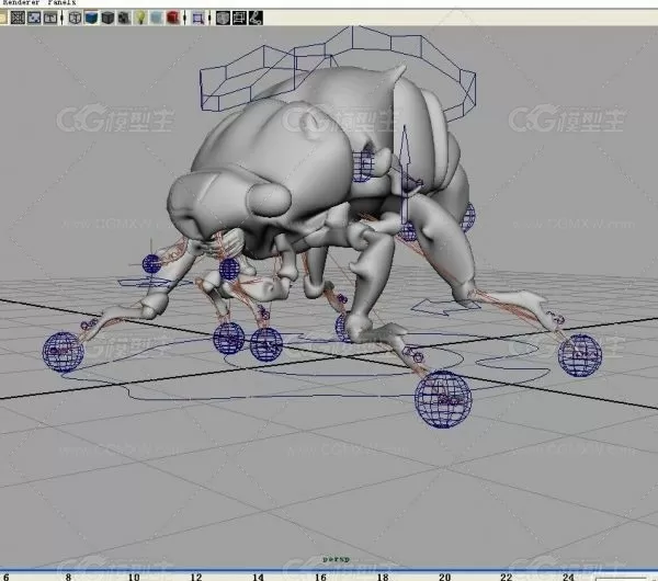 苍蝇绑定 3D模型免费下载-1