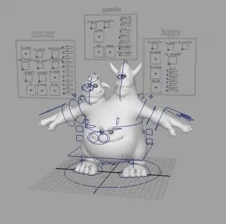 绑定二足人偶 3D模型免费下载