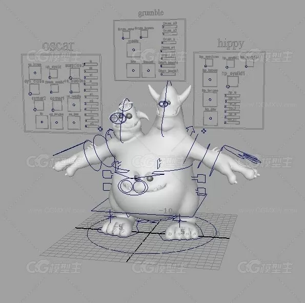 绑定二足人偶 3D模型免费下载-1