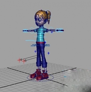 小女孩已绑定 3D模型