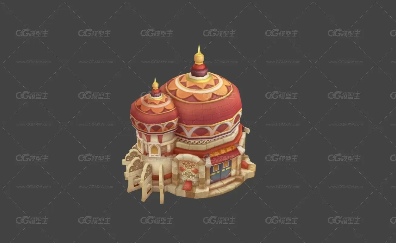 Q版房屋 3D模型-1