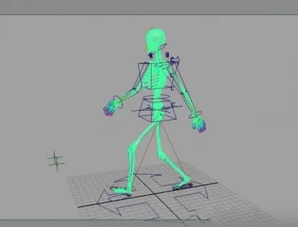 原地行走的女骷髅 CG模型