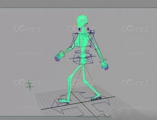 原地行走的女骷髅 CG模型-1