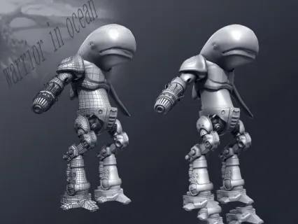最近做的海洋战士模型 3D模型