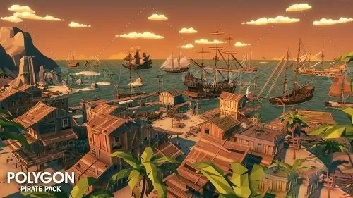 UE4多边形 - 海盗系列角色与场景模型包 Polygon Pirates Pack-1