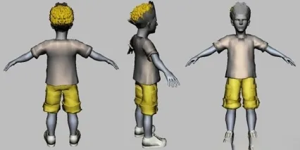 小男孩 cg模型