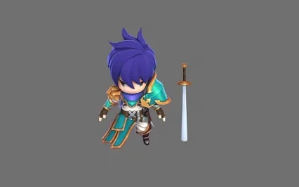 Q版剑客 3D模型
